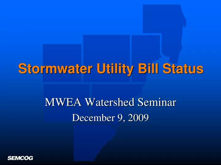 stormwater utility bill status
