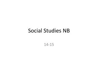 Social Studies NB