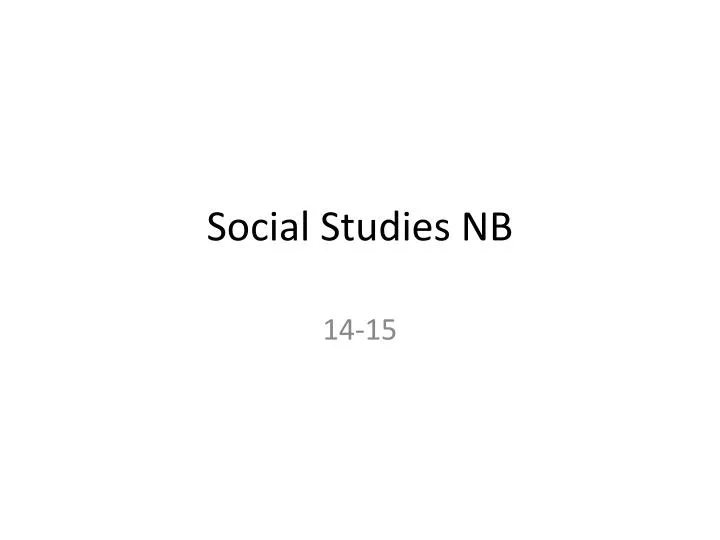 social studies nb