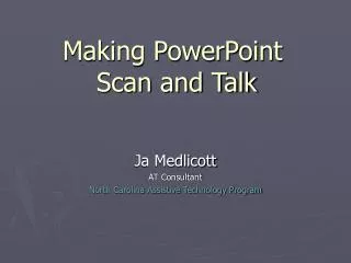 Making PowerPoint Scan and Talk