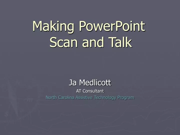 making powerpoint scan and talk