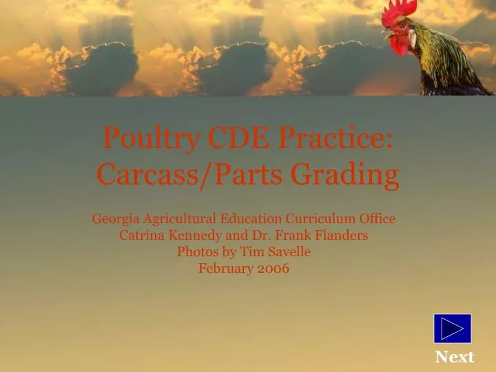 poultry cde practice carcass parts grading