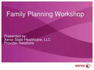 Family Planning Workshop