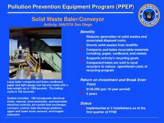 Solid Waste Baler/Conveyor Activity: NAVSTA San Diego