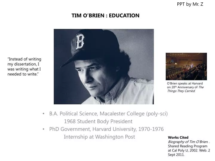 tim o brien education