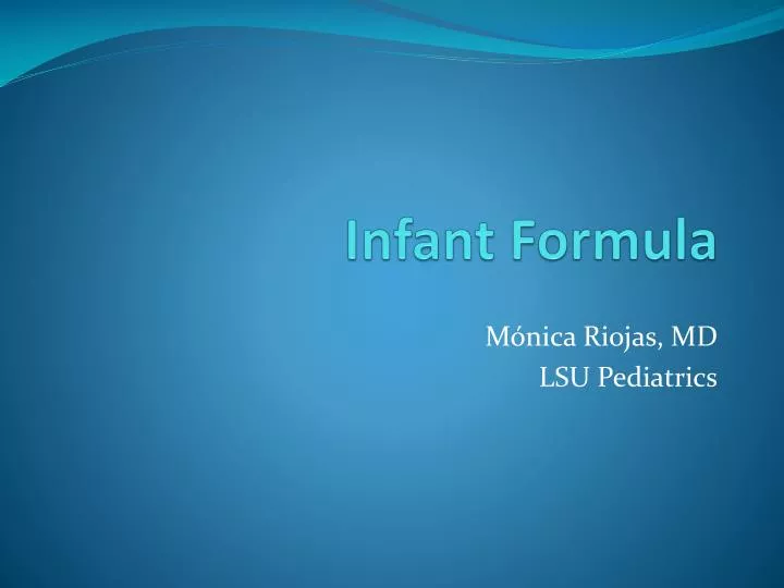 infant formula