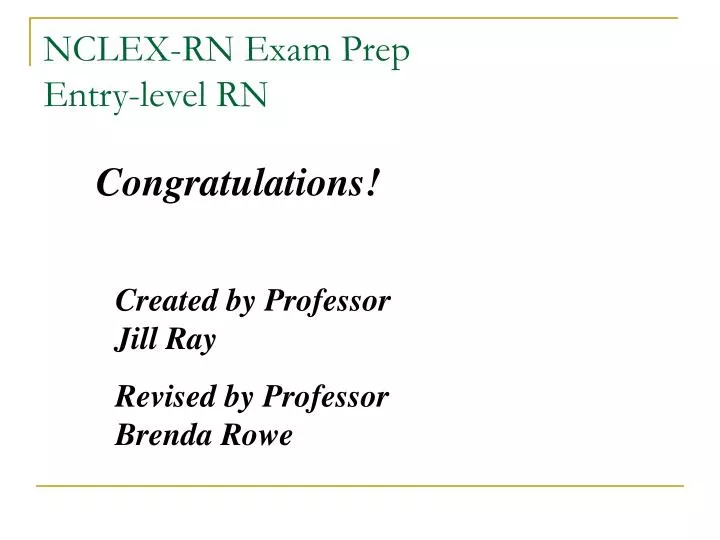 nclex rn exam prep entry level rn