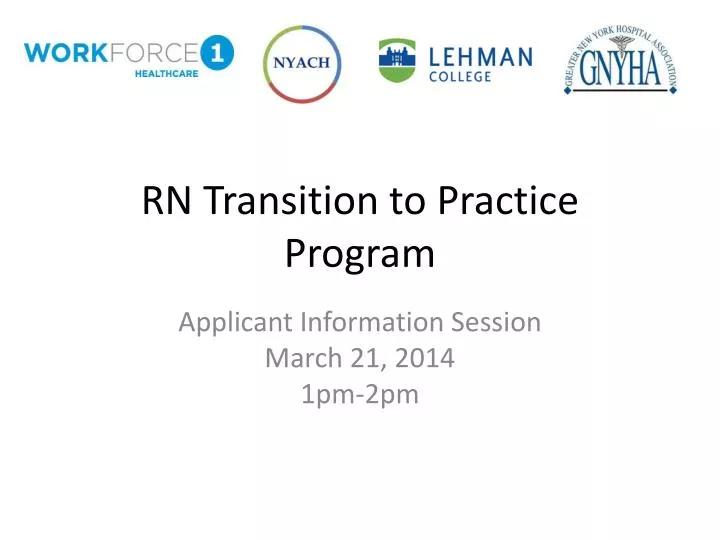 rn transition to practice program