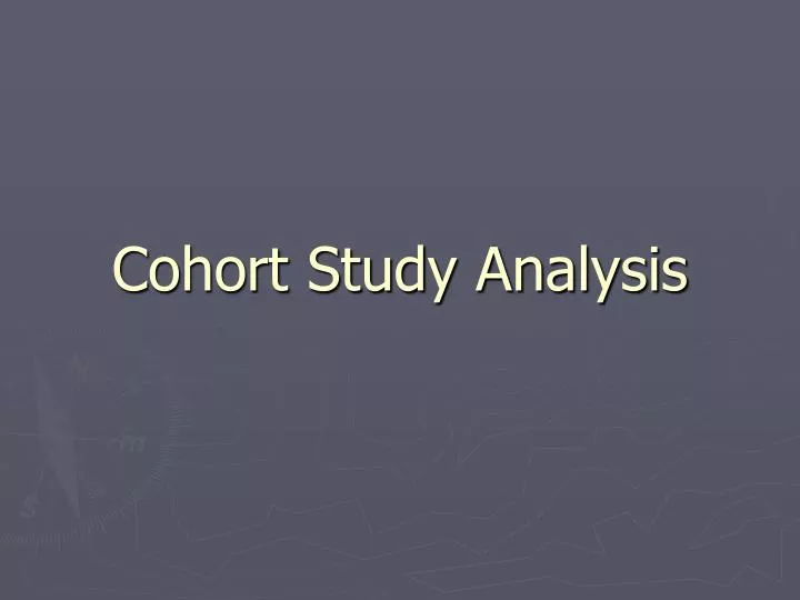 cohort study analysis