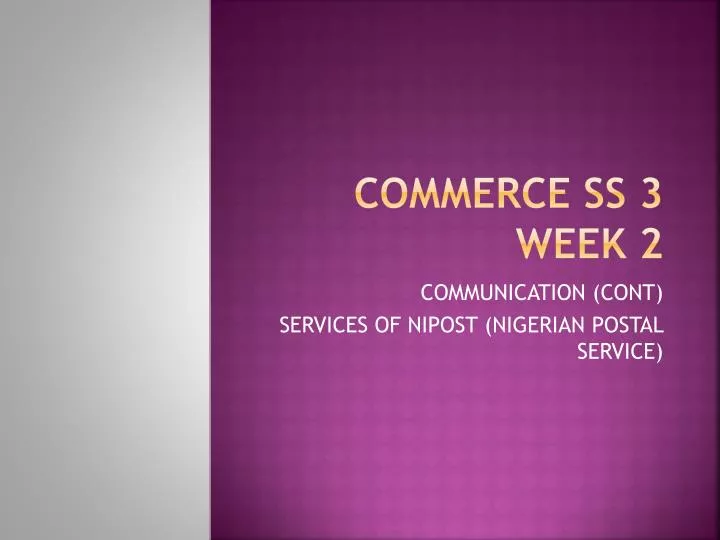 commerce ss 3 week 2