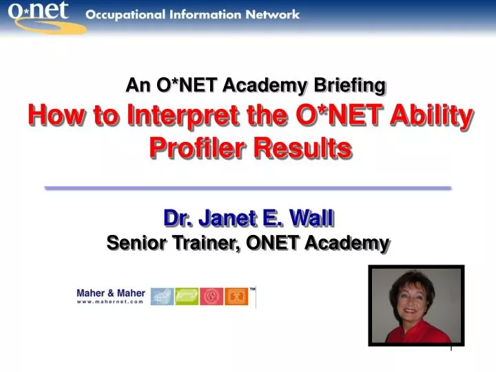how to interpret the o net ability profiler results