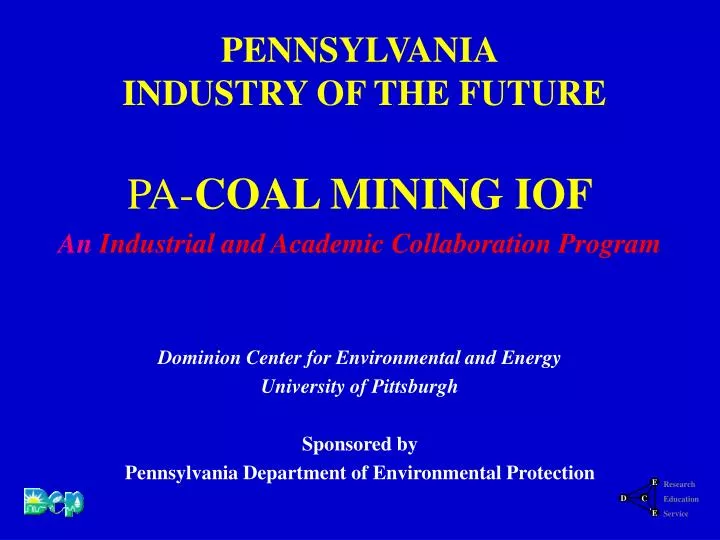 pennsylvania industry of the future pa coal mining iof