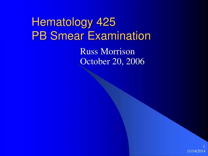 hematology 425 pb smear examination