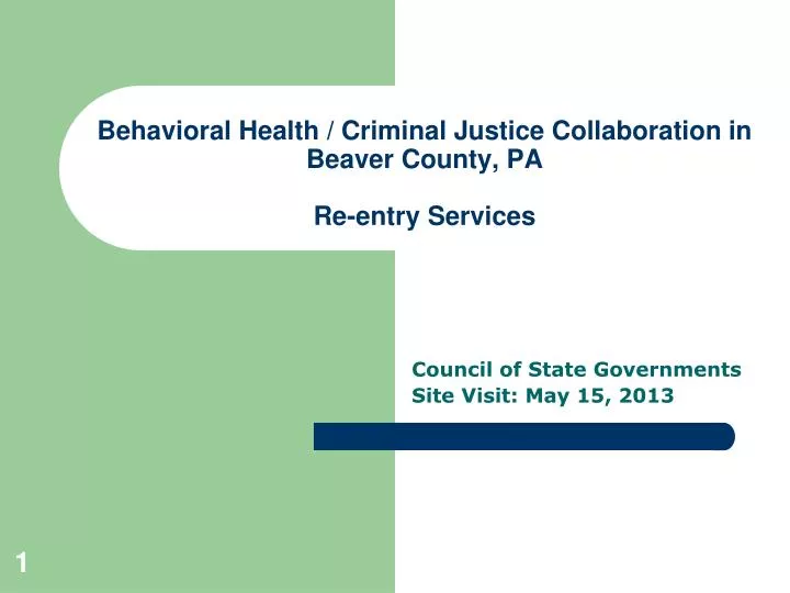 behavioral health criminal justice collaboration in beaver county pa re entry services