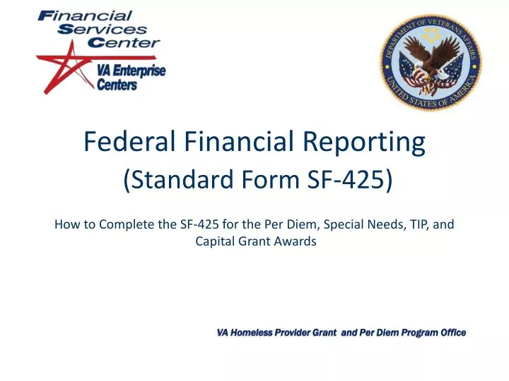 federal financial reporting standard form sf 425