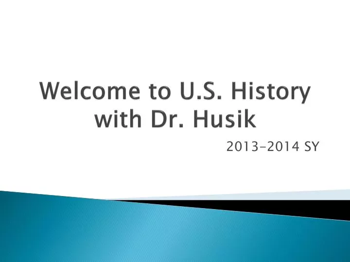 welcome to u s history with dr husik