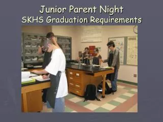 Junior Parent Night SKHS Graduation Requirements