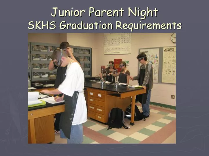 junior parent night skhs graduation requirements