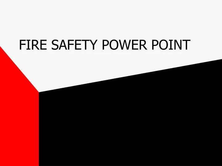 fire safety power point
