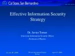 Effective Information Security Strategy - slide 1