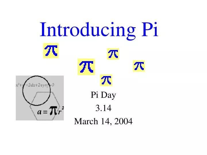 introducing pi