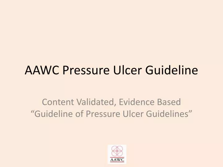 aawc pressure ulcer guideline