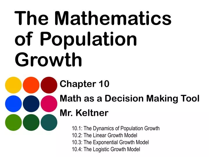 the mathematics of population growth