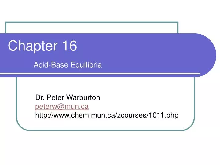 chapter 16 acid base equilibria