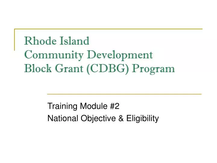 rhode island community development block grant cdbg program