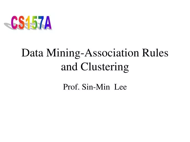 data mining association rules and clustering