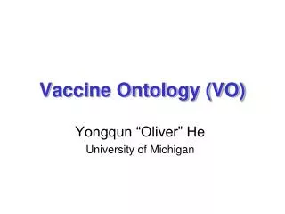 Vaccine Ontology (VO)