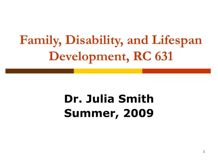 family disability and lifespan development rc 631