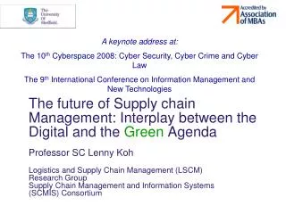 The future of Supply chain Management: Interplay between the Digital and the Green Agenda