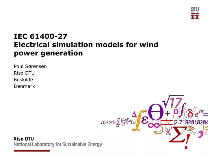 iec 61400 27 electrical simulation models for wind power generation