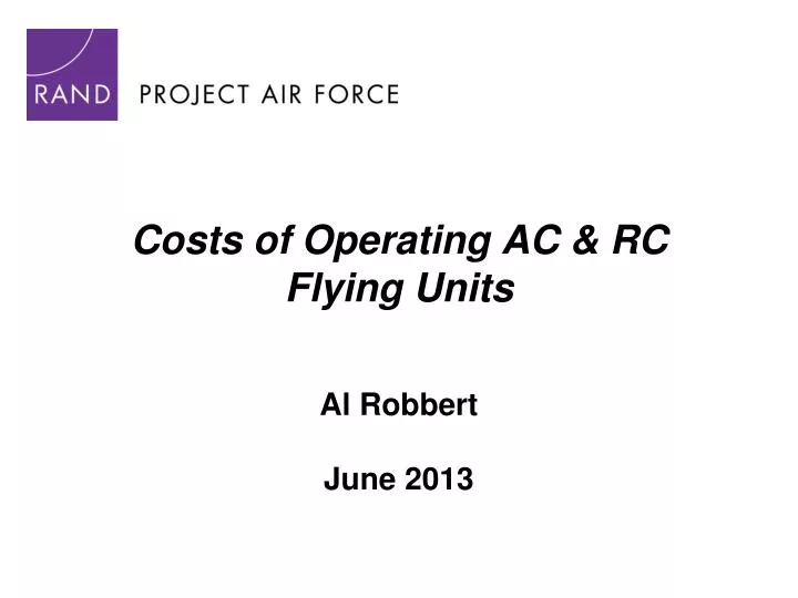 costs of operating ac rc flying units