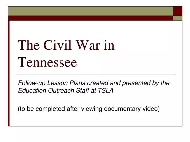 the civil war in tennessee