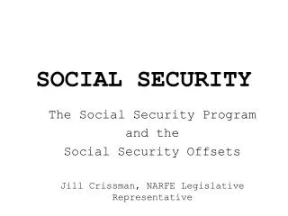 SOCIAL SECURITY