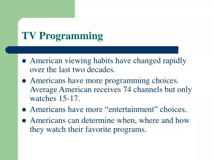 tv programming