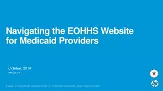 Navigating the EOHHS Website for Medicaid Providers