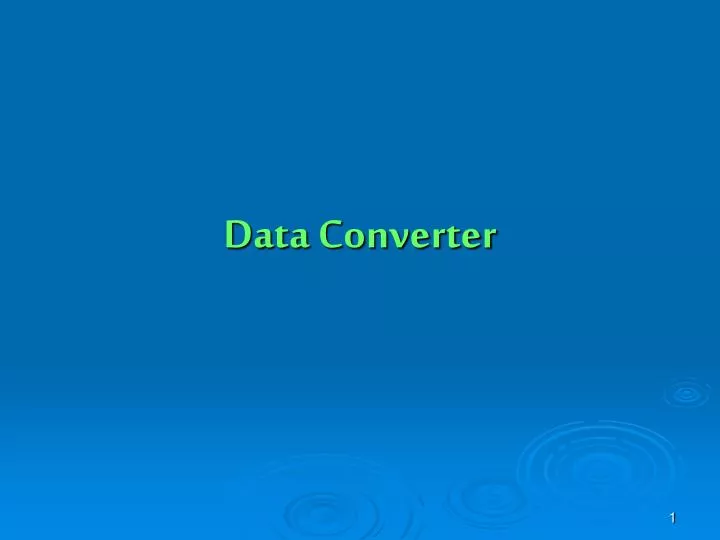 data converter