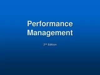 Performance Management