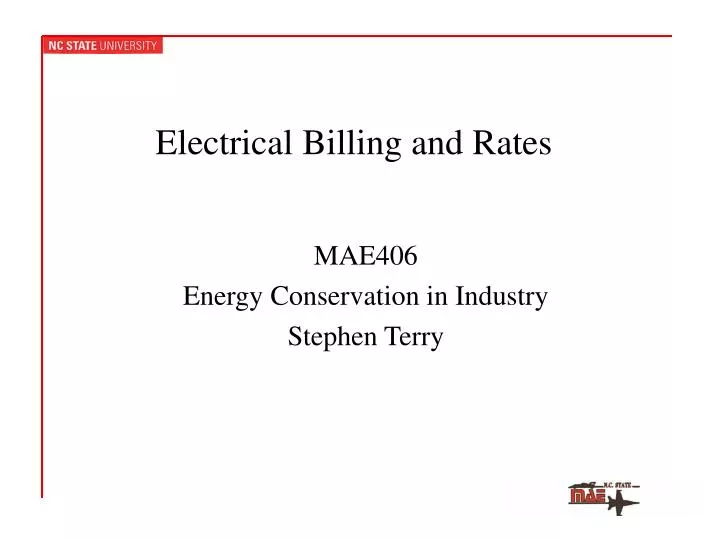 electrical billing and rates