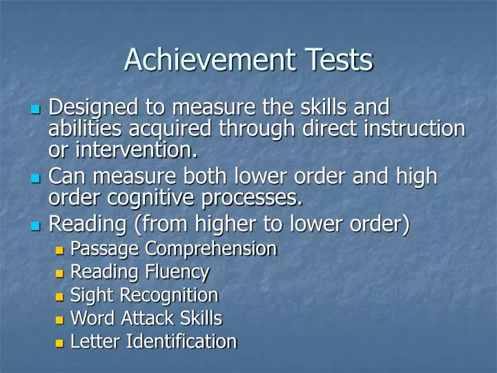 achievement tests