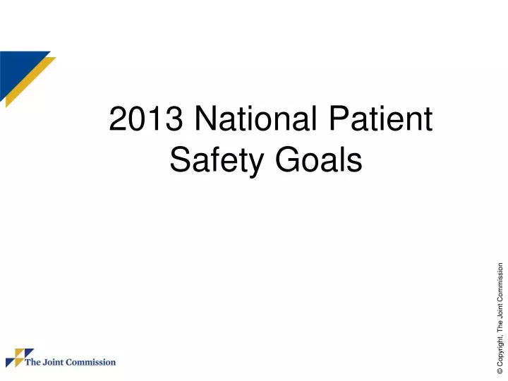 2013 national patient safety goals