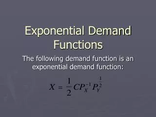 exponential demand functions