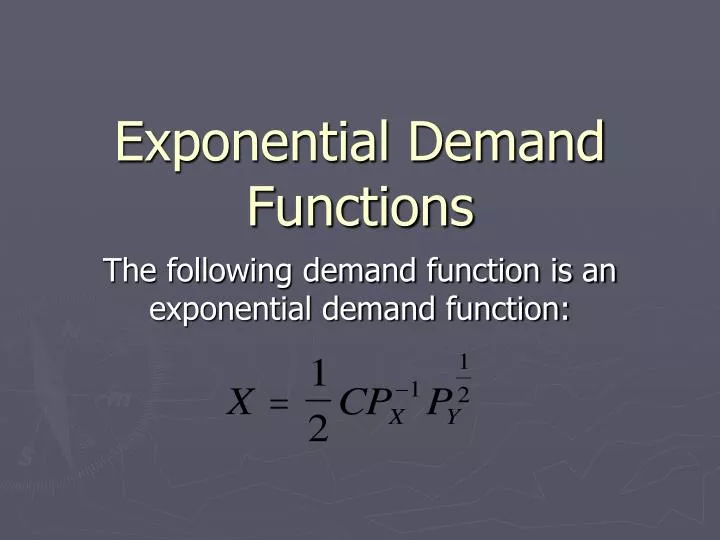 exponential demand functions