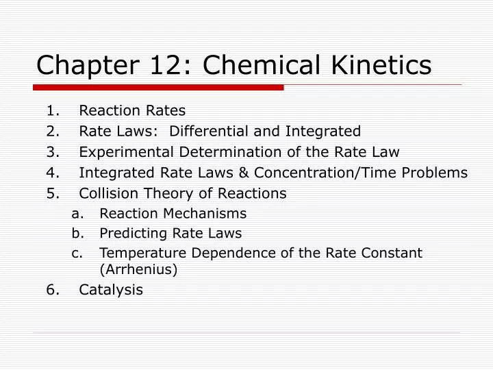 chapter 12 chemical kinetics