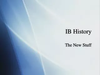 IB History