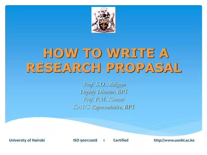 how to write a research propasal