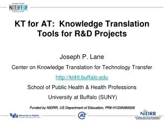 KT for AT: Knowledge Translation Tools for R&amp;D Projects